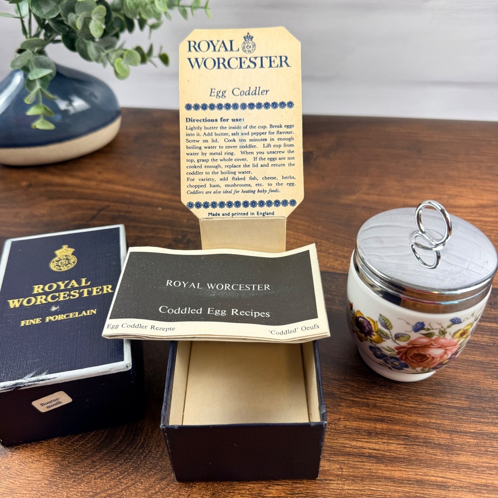 Royal Worcester Bournemouth Egg Coddler Standard Size Boxed Made in England